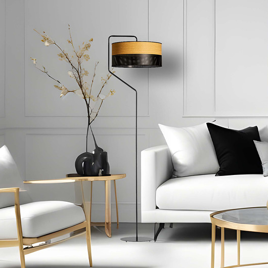 lampy podłogowe Skandynawska lampa stojąca do salonu LED TESALLIA DUAL
