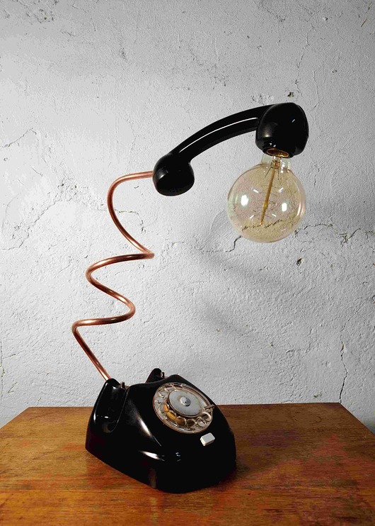 lampy stołowe Lampa z telefonu Tesla 1968 Czechosłowacja