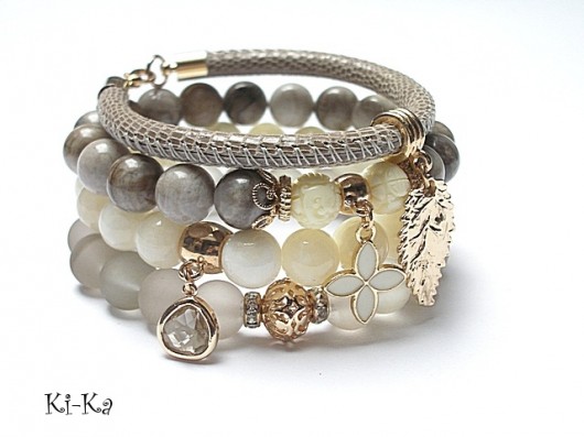bransoletki z kamieni naturalnych Taupe vol. 11 /14.03.15/ set