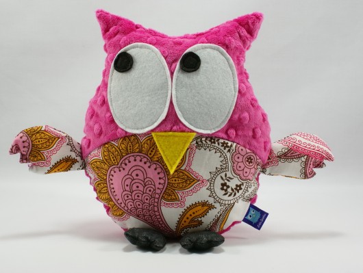 Sowa sówka GUSTAW przytulanka KWIATY różowy Little Sophie