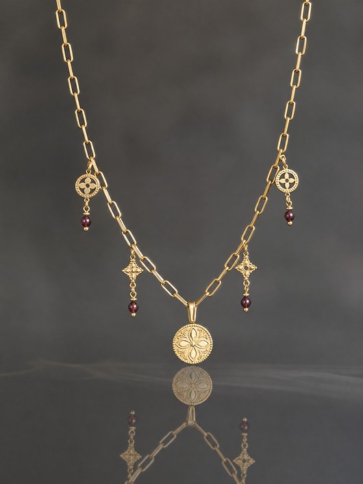 chokery Alloys Collection - Gypsy /granaty/ 10.08.26/ - naszyjnik