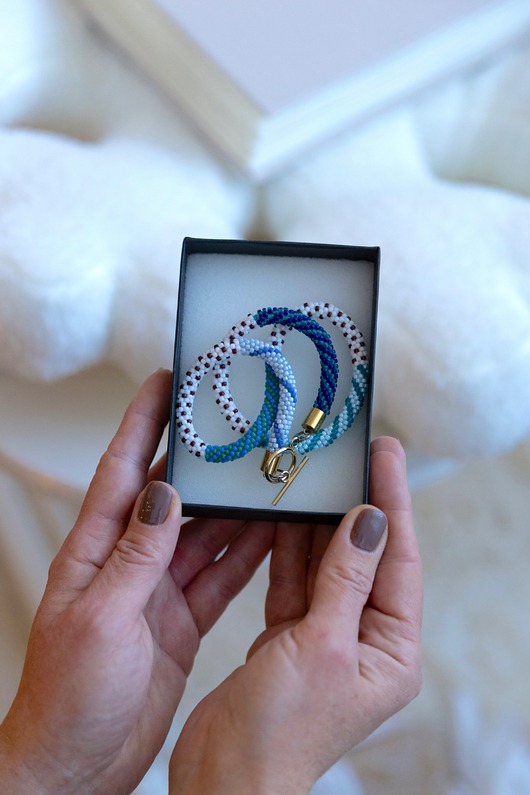 naszyjniki - inne Naszyjnik ze Szklanych Koralików