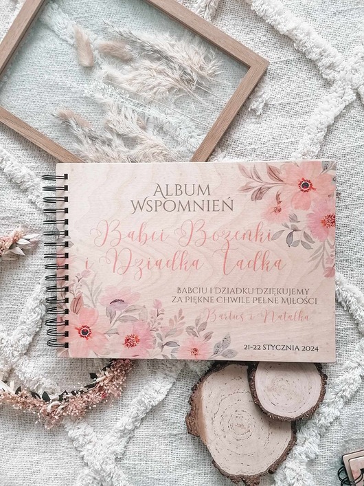 notatniki i albumy Piękny album personalizowany na dzień Babci i Dziadka