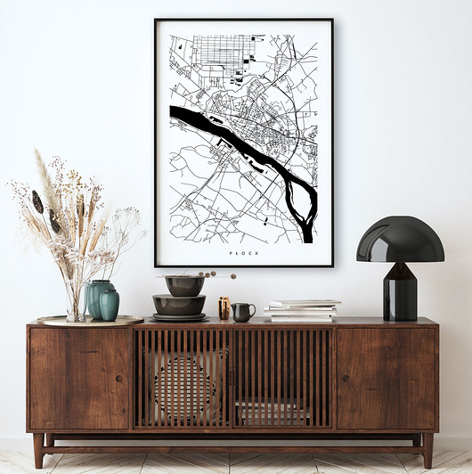 plakaty Płock - mapa Płocka - plakat z mapą Płocka