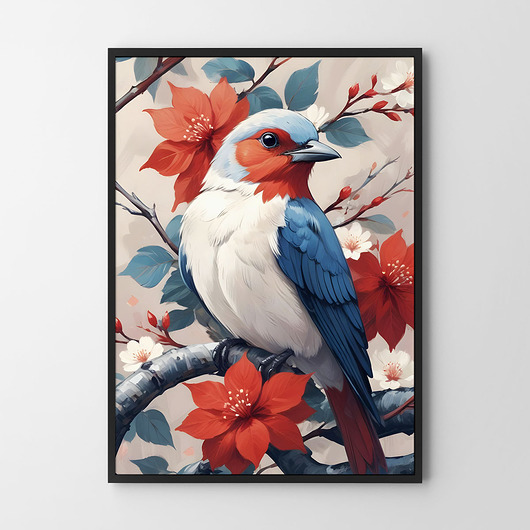 plakaty Plakat Kolorowy ptaszek