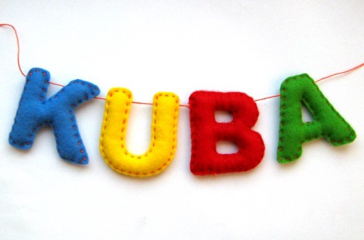 Literki z filcu - KUBA locoloro