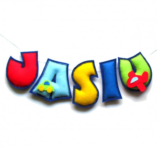 Literki na ścianę - Jasiu locoloro