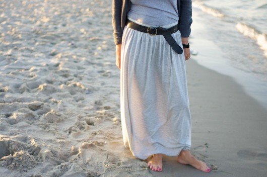 Spódnica maxi grey patkas