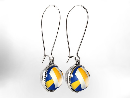 Kuliste kolczyki wiszące Siatkówka - 0718DES EGGinEGG