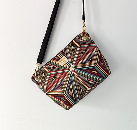 torby na ramię Torebka R U T H Geometric Shapes - żakardowa torebka midi