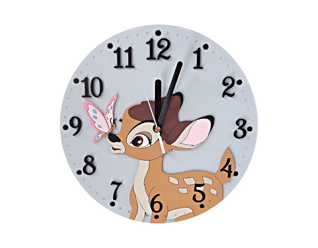 Zegar ścienny dla dziecka jelonek Bambi SongBird