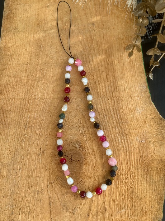 Akcesoria pozostałe Zawieszka do telefonu - mix kamieni