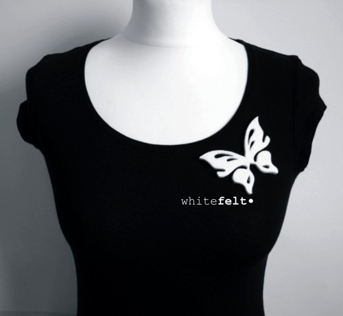 felt butterfly... felt label