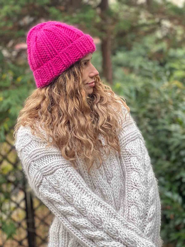 czapki damskie 100% MERINO CZAPKA bordowa
