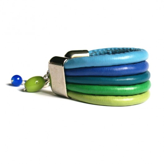 szeroka bransoletka BLUE & GREEN kaktusia
