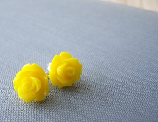 -50%  Small Yellow Roses - kolczyki w pudełku Not Only Paper