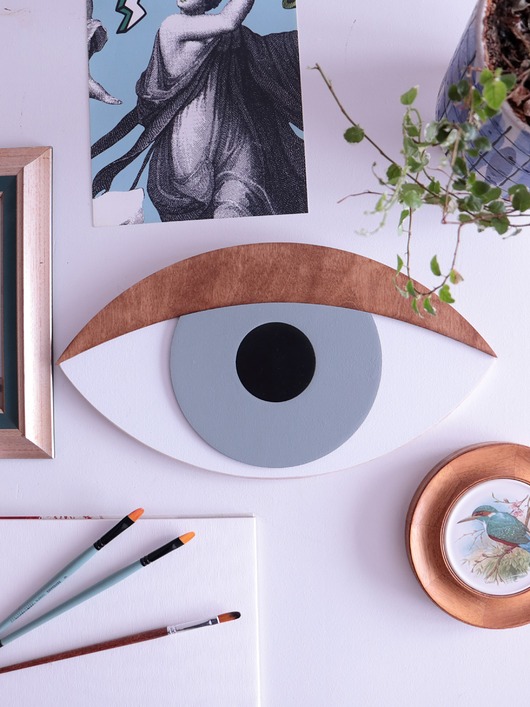 Ozdoby na ścianę Oko 3D szałwia