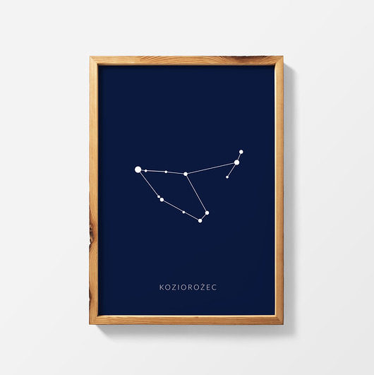 Koziorożec - znak zodiaku - plakat na prezent PLAKATY GEOMETRYCZNE