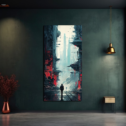 plakaty Futurystyczna Japonia, Cyberpunk - Plakat - Loft, Minimalizm