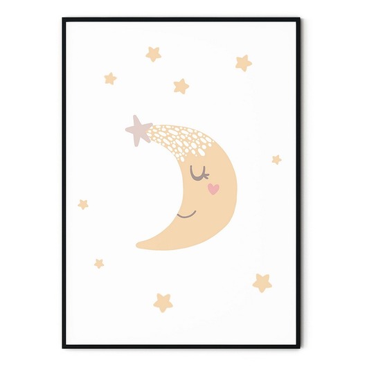 Plakat skandynawski dla dzieci Moon myscandi