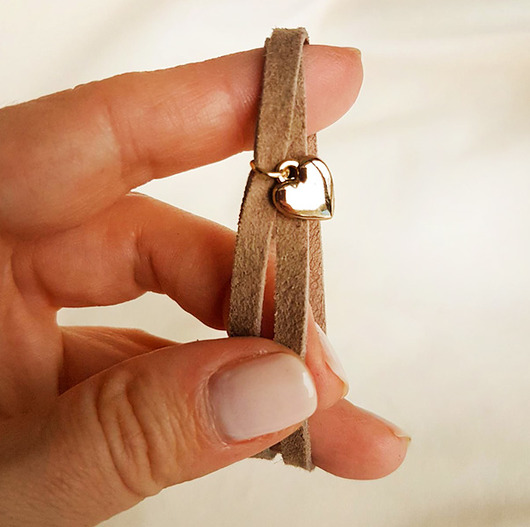 bransoletki skórzane Bransoletka zamszowa nocciolata