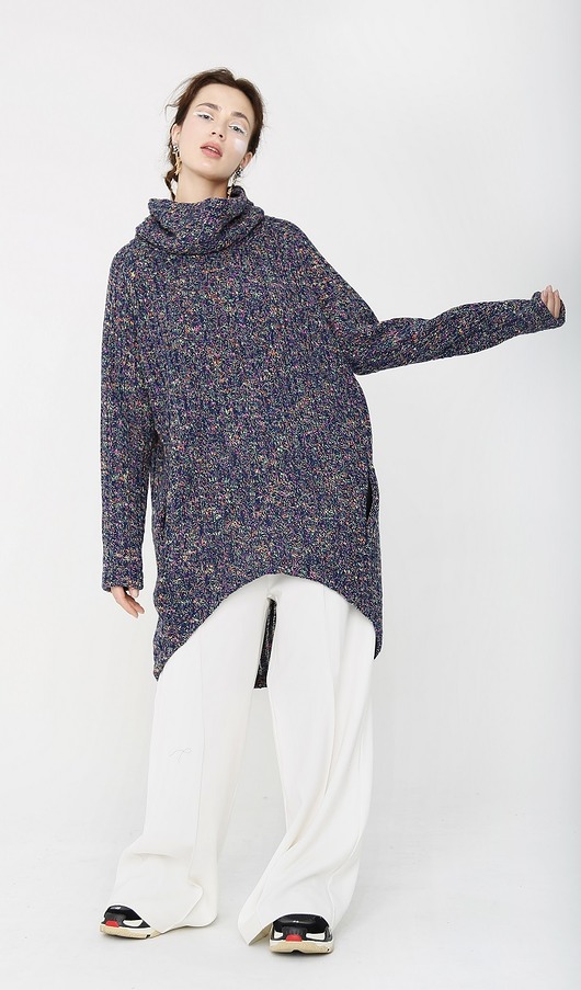 Wełniany sweter oversize 'neony Macosa
