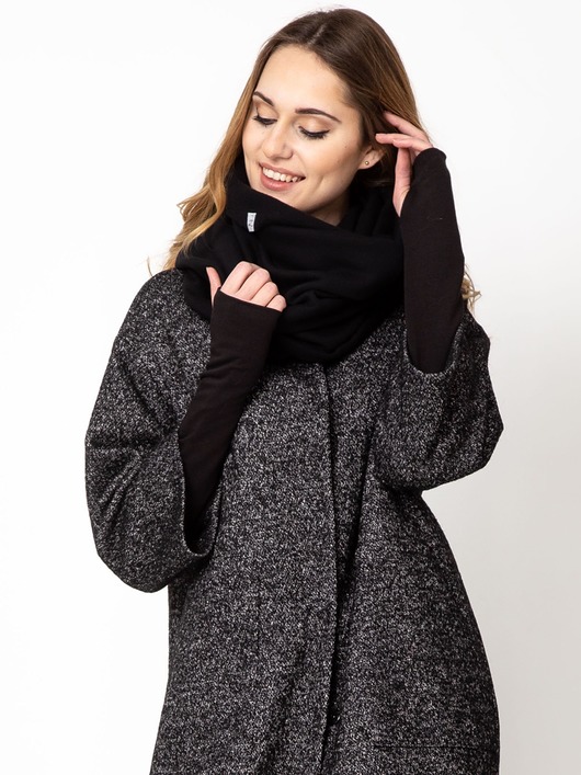 szale damskie Ciepły zimowy komin dresowy