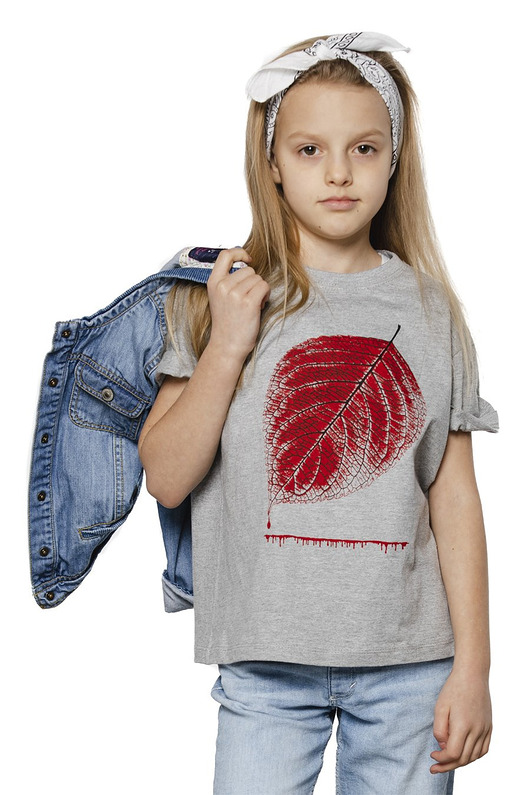t-shirty dla dziewczynki T-shirt dziecięcy UNDERWORLD Leaf