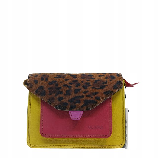 torby na ramię Torebka damska skóra naturalna obrotowa klapka 4w1 unikatowa eko OLIVKA