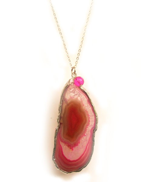 Pink Agate / Necklace Monika Roth