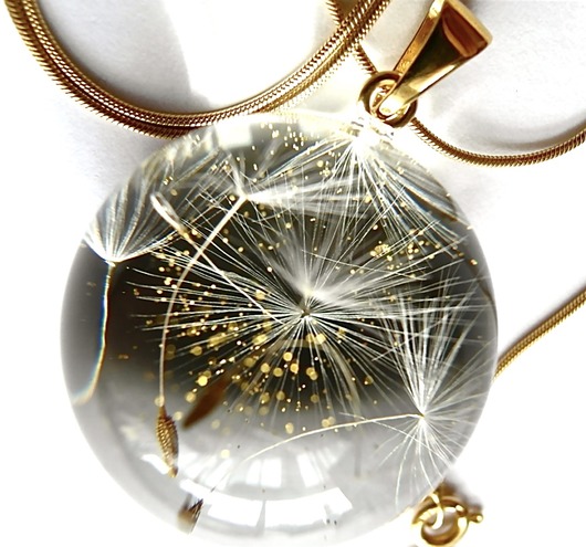 Naszyjnk z nasionkami wiosennych dmuchawców Grol Jewellery