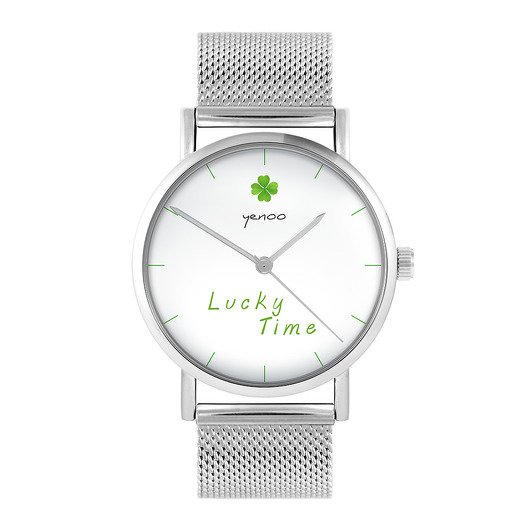 zegarki unisex Zegarek - Lucky time - bransoleta mesh