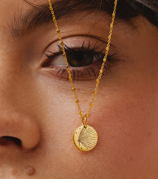 złote naszyjniki Naszyjnik pozłacany z medalikiem Midnight Sky