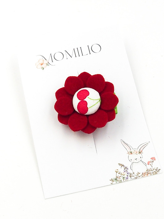 ozdoby do włosów dla dzieci Spineczka do włosów kwiatek wisienki Sweet Cherry
