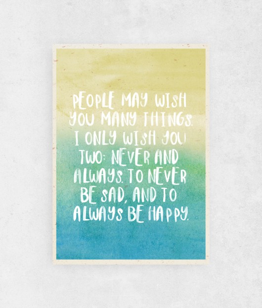 Kartka urodzinowa | A5 | People may wish you... wejustlikeprints