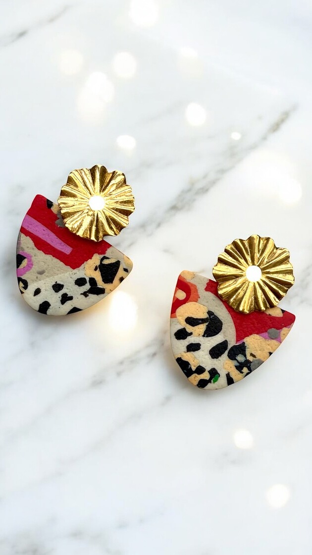 kolczyki z masy plastycznej Kolczyki Duo