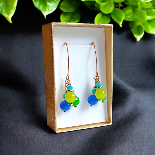 kolczyki z kamieniami Kolczyki : summer BREEZE collection :: 53mm