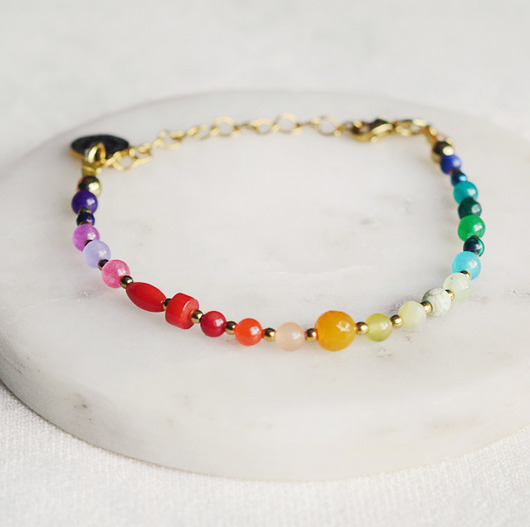 bransoletki z kamieni naturalnych Rainbow bransoletka z minerałów
