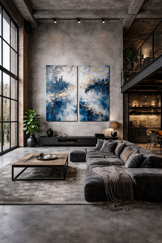 obrazy Dyptyk abstrakcja, obraz na antresolę DUŻY XXL obraz do salonu 140 x 160 cm