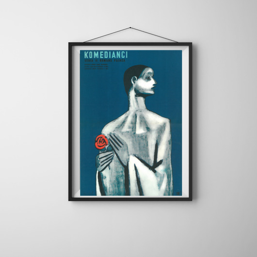 plakaty Plakat do filmu Komedianci: Seria II Romans Pajaca, aut. Julian Pałka, 1954 r