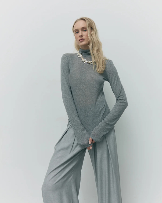 spodnie materiałowe damskie Spodnie Wonder grey