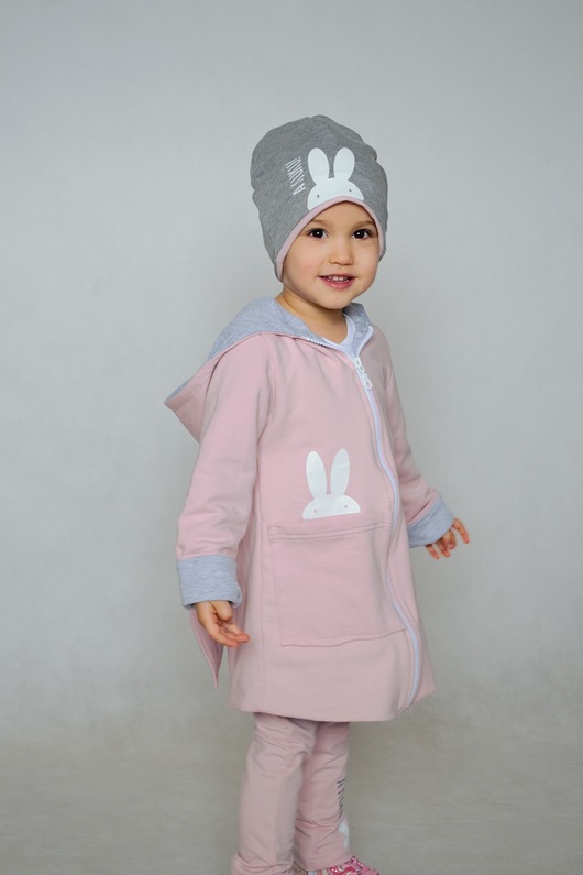 bluza płaszczyk pudrowy róż A kuku Diverso Design