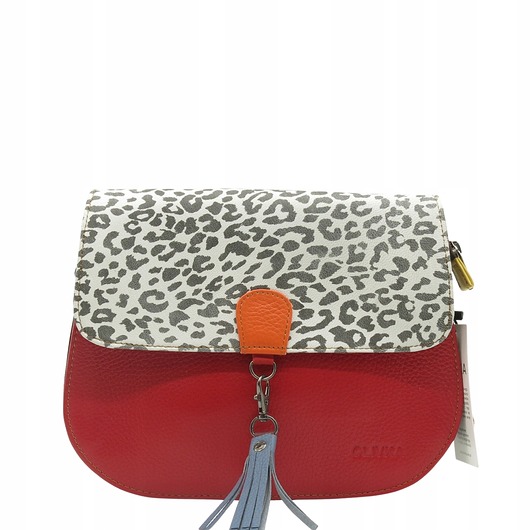 torby na ramię Torebka damska klasyczna odpinany wymienny chwost brelok OLIVKA