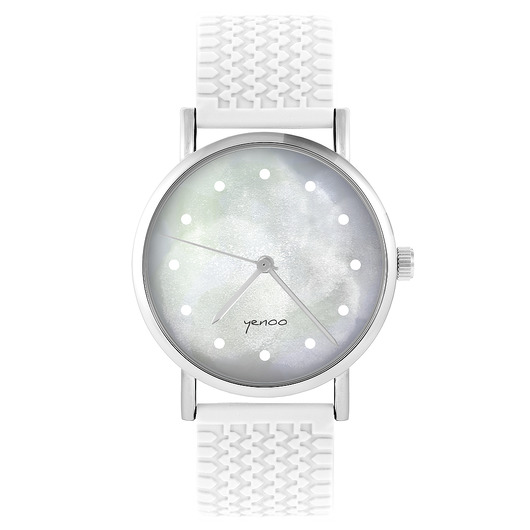 zegarki damskie Zegarek - Szary - silikonowy, biały