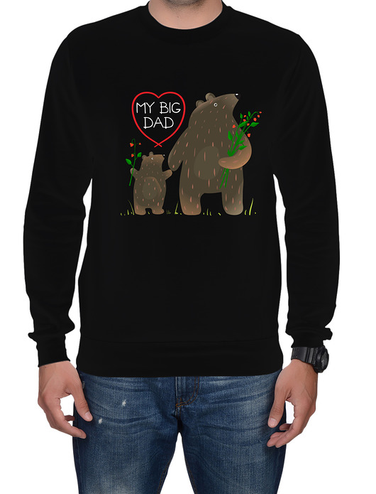 bluza męska klasyczna. misie - my big dad Love Life and Forest