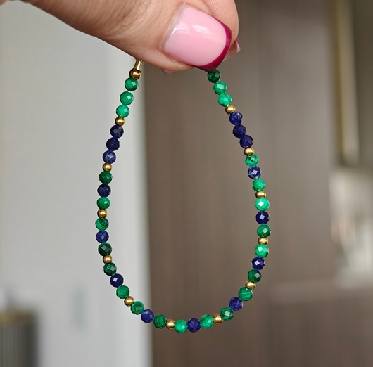 bransoletki z kamieni naturalnych Bransoletka malachit sodalit