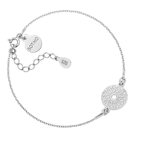 bransoletki srebrne Srebrna bransoletka z medalionem