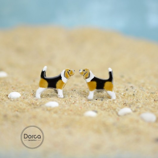 Beagle mini pieski- ceramiczne sztyfty Dorca