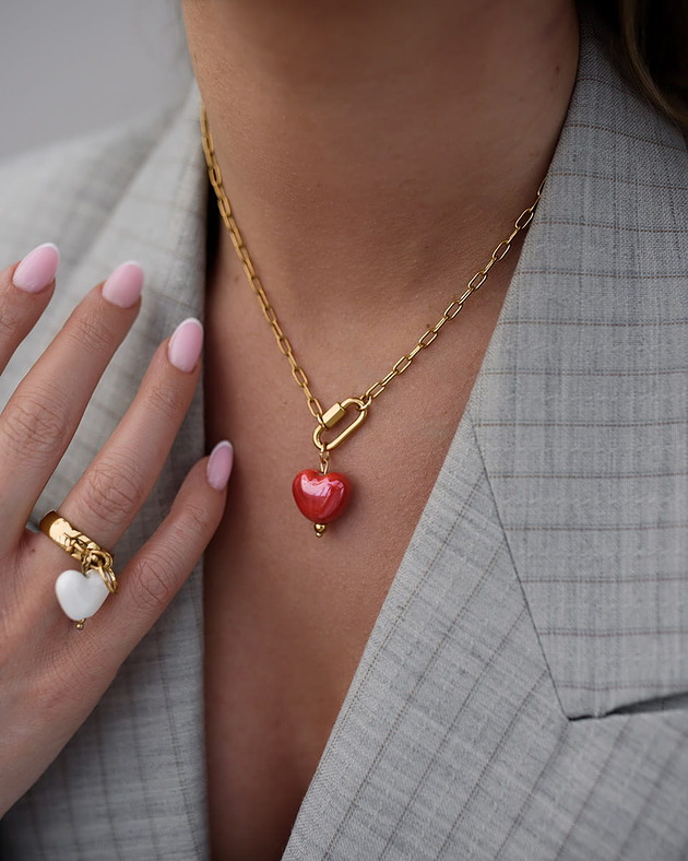 bransoletki - inne Czerwone serce