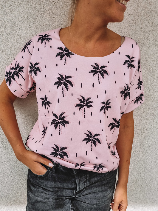 t-shirt damskie T-shirt idealny palmy